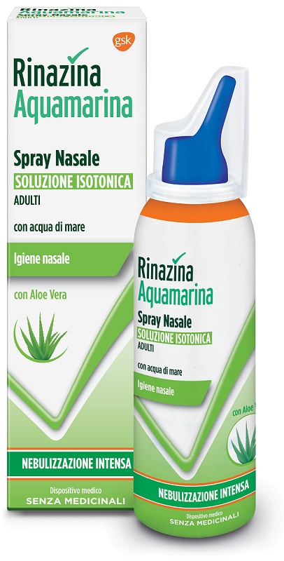 RINAZINA AQUAMARINA ISOTONICA ALOE SPRAY NEBULIZZAZIONE INTENSA 100 ML - Farmacia Sant Anna SAS del Dott. Mariani Federigo