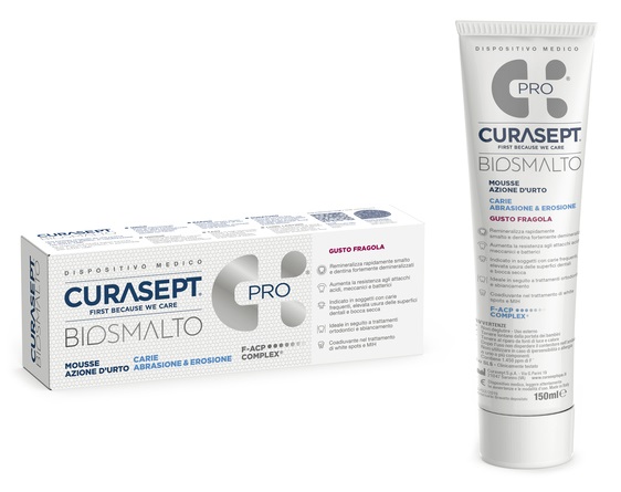 CURASEPT BIOSMALTO MOUSSE CARIE FRAGOLA 50 ML - Farmacia Sant Anna SAS del Dott. Mariani Federigo