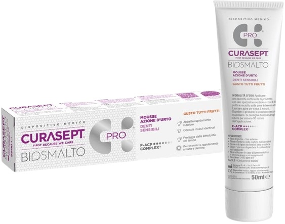 CURASEPT BIOSMALTO MOUSSE DENTI SENSIBILI 50 ML - Farmacia Sant Anna SAS del Dott. Mariani Federigo