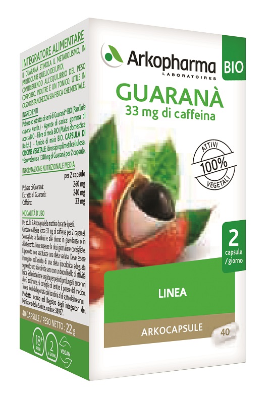 ARKO CAPSULE GUARANA' BIO 40 CAPSULE - Farmacia Sant Anna SAS del Dott. Mariani Federigo
