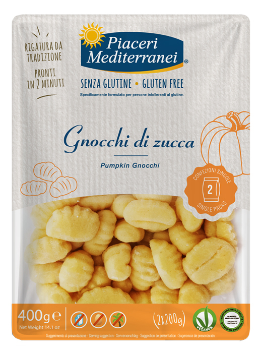PIACERI MEDITERRANEI GNOCCHI DI ZUCCA 400 G - Farmacia Sant Anna SAS del Dott. Mariani Federigo