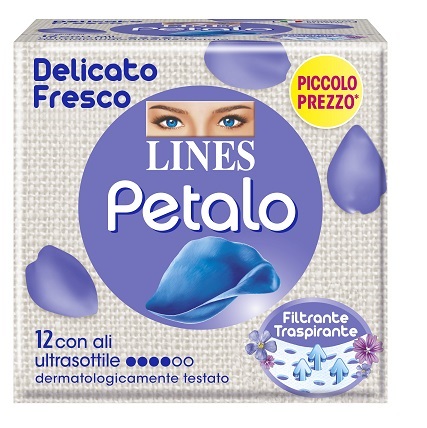 LINES PETALO BLU ASSORBENTE CON ALI 12 PEZZI - Farmacia Sant Anna SAS del Dott. Mariani Federigo