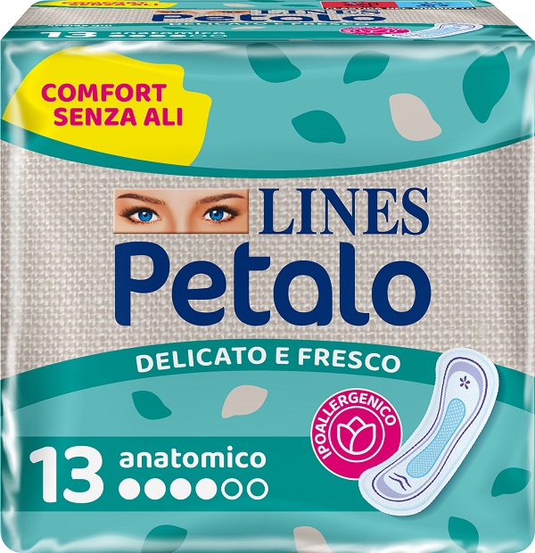 LINES PETALO BLU ASSORBENTE ANATOMICO 13 PEZZI - Farmacia Sant Anna SAS del Dott. Mariani Federigo