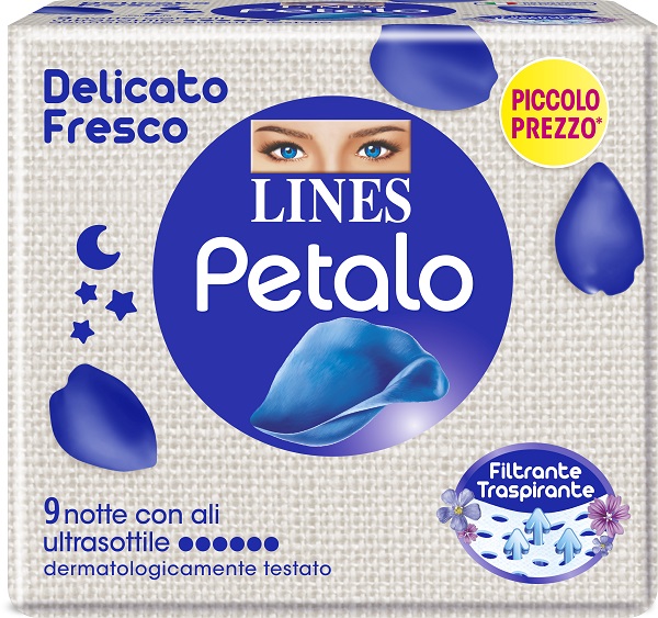 LINES PETALO BLU ASSORBENTE NOTTE 9 PEZZI - Farmacia Sant Anna SAS del Dott. Mariani Federigo