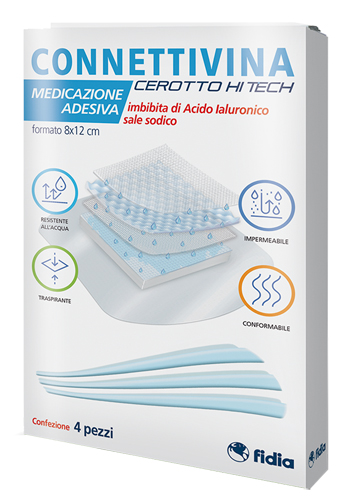 CEROTTO CONNETTIVINA HITECH 8 X 12 CM 4 PEZZI - Farmacia Sant Anna SAS del Dott. Mariani Federigo