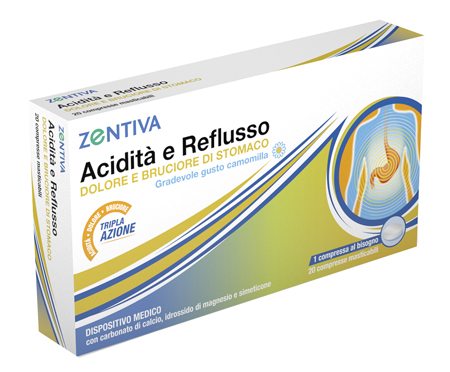 ZENTIVA ACIDITA' REFLUSSO 20 COMPRESSE MASTICABILI - Farmacia Sant Anna SAS del Dott. Mariani Federigo