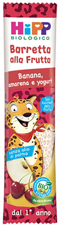HIPP BIO BARRETTA ALLA FRUTTA BANANA/AMARENA/YOGURT 23 G - Farmacia Sant Anna SAS del Dott. Mariani Federigo