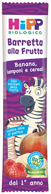 HIPP BIO BARRETTA ALLA FRUTTA BANANA/LAMPONI/CEREALI 23 G - Farmacia Sant Anna SAS del Dott. Mariani Federigo