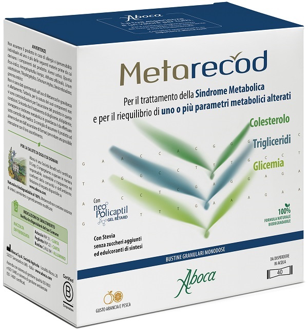 METARECOD 40 BUSTINE GRANULARI X 2,5G GUSTO ARANCIA E PESCA - Farmacia Sant Anna SAS del Dott. Mariani Federigo