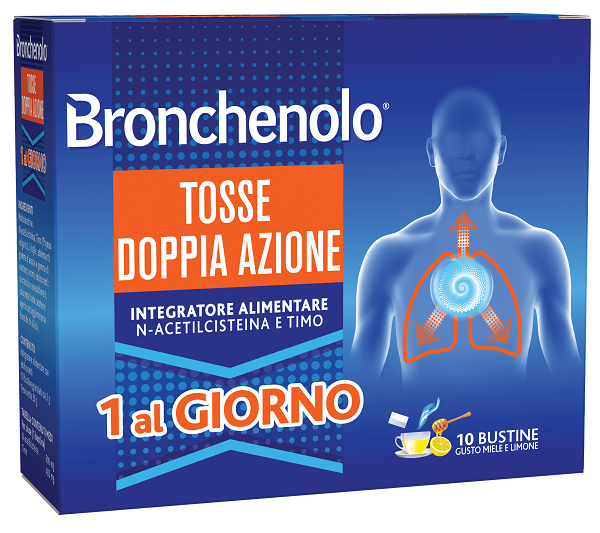 BRONCHENOLO TOSSE DOPPIA AZIONE 10 BUSTINE - Farmacia Sant Anna SAS del Dott. Mariani Federigo