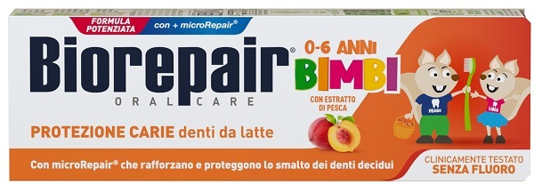 BIOREPAIR ORAL CARE KIDS 0-6 ANNI DENTI DA LATTE DENTIFRICIO CON ESTRATTO DI PESCA 50 ML - Farmacia Sant Anna SAS del Dott. Mariani Federigo