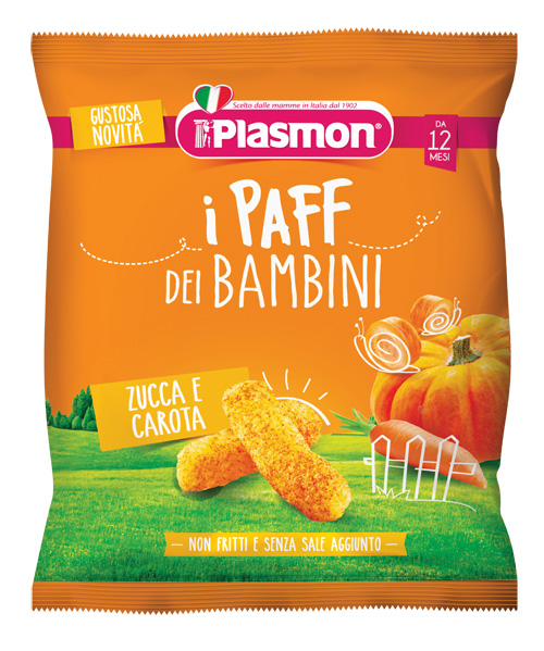 PLASMON DRY SNACK PAFF ZUCCA CAROTE 15 G - Farmacia Sant Anna SAS del Dott. Mariani Federigo
