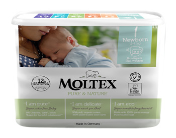 PANNOLINI MOLTEX PURE & NATURE NEW BORN 2-5 KG TAGLIA 1 22 PEZZI - Farmacia Sant Anna SAS del Dott. Mariani Federigo
