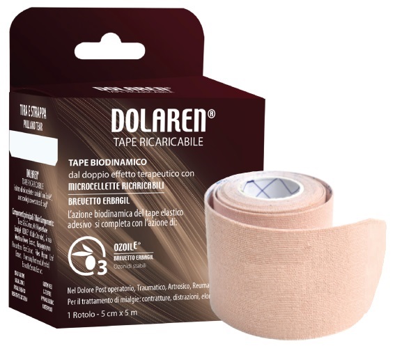 DOLAREN TAPE RICARICABILE CEROTTO TERAPEUTICO BEIGE CM 5X5 M IN ROTOLO - Farmacia Sant Anna SAS del Dott. Mariani Federigo
