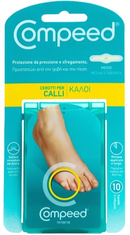 COMPEED CEROTTI PER CALLI MEDIO 10 PEZZI - Farmacia Sant Anna SAS del Dott. Mariani Federigo