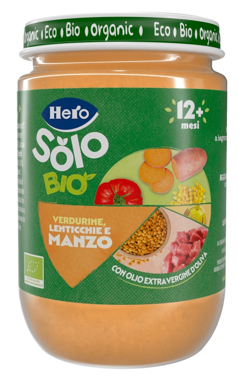 HERO SOLO OMOGENEIZZATO VERDURINE LENTICCHIE MANZO 100% BIO 190 G - Farmacia Sant Anna SAS del Dott. Mariani Federigo
