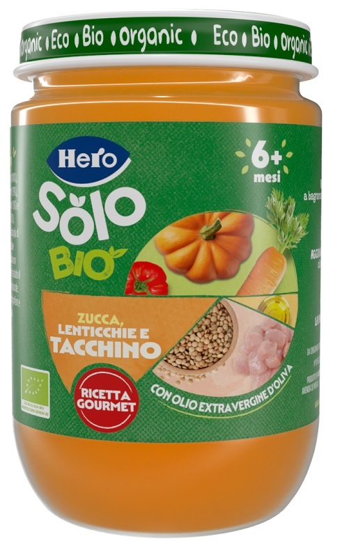 HERO SOLO OMOGENEIZZATO ZUCCHINE LENTICCHIE TACCHINO 100% BIO 190G - Farmacia Sant Anna SAS del Dott. Mariani Federigo
