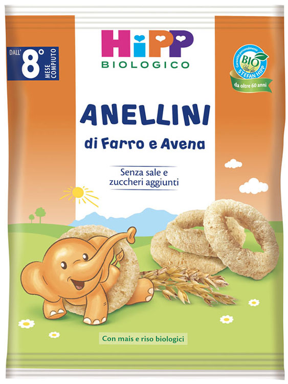 HIPP BIO ANELLINI FARRO AVENA 30 G - Farmacia Sant Anna SAS del Dott. Mariani Federigo