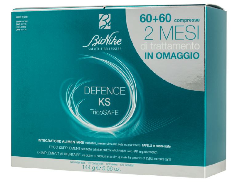 DEFENCE KS TRICOSAFE BIPACK 60 COMPRESSE + 60 COMPRESSE - Farmacia Sant Anna SAS del Dott. Mariani Federigo