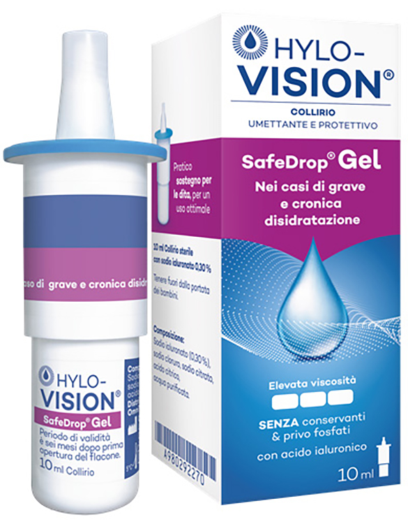 HYLOVISION SAFE DROP GEL 0,3% COLLIRIO UMETTANTE E PROTETTIVO 10 ML - Farmacia Sant Anna SAS del Dott. Mariani Federigo