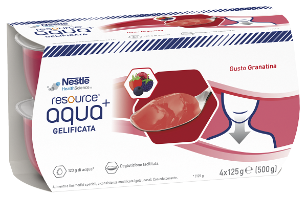 RESOURCE AQUA ACQUA GELIFICATA+GRENADA CUP 6 4X125 G - Farmacia Sant Anna SAS del Dott. Mariani Federigo