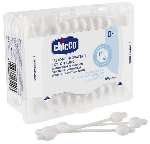 CHICCO BASTONCINI COTONATI 60 PEZZI - Farmacia Sant Anna SAS del Dott. Mariani Federigo