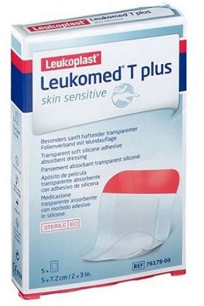 LEUKOMED T PLUS SKIN SENSITIVE MEDICAZIONE POST-OPERATORIA TRASPARENTE IMPERMEABILE CON MASSA ADESIVA AL SILICONE 5X7,2CM 5 PEZZI - Farmacia Sant Anna SAS del Dott. Mariani Federigo