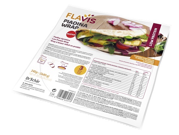 FLAVIS PIADINA WRAP APROTEICA 3 PEZZI DA 80 G - Farmacia Sant Anna SAS del Dott. Mariani Federigo