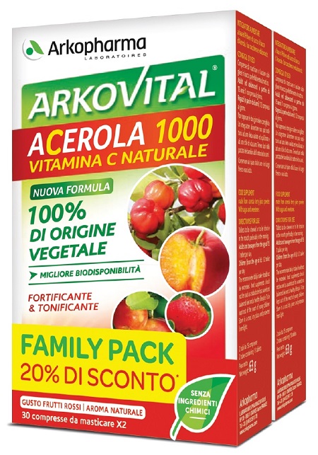 ARKOVITAL ACEROLA 1000 PACK FAMILY 60 COMPRESSE - Farmacia Sant Anna SAS del Dott. Mariani Federigo
