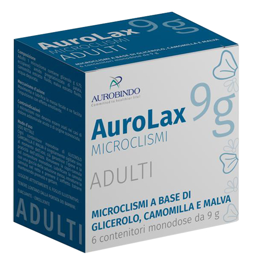 MICROCLISMI PER ADULTI AUROLAX 6 CONTENITORI 9 G - Farmacia Sant Anna SAS del Dott. Mariani Federigo