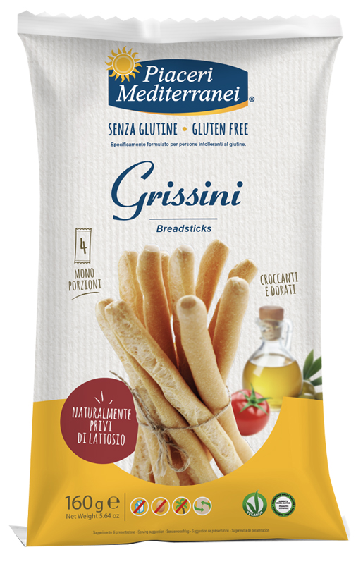 PIACERI MEDITERRANEI GRISSINI 160 G - Farmacia Sant Anna SAS del Dott. Mariani Federigo