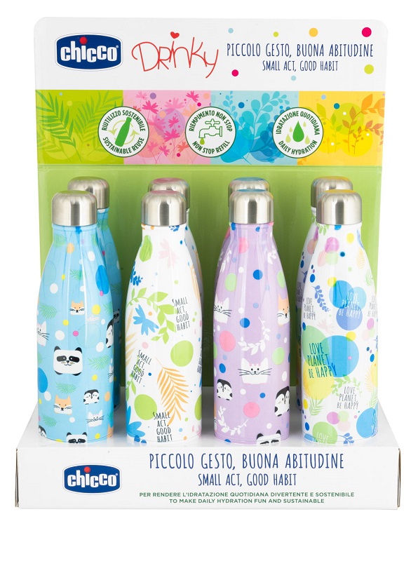 CHICCO BOTTIGLIA INOX DA 500 ML DISPLAY BOX - Farmacia Sant Anna SAS del Dott. Mariani Federigo