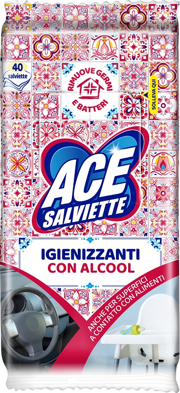 ACE SALVIETTE IGIENIZZANTI ALCOOL 40 PEZZI - Farmacia Sant Anna SAS del Dott. Mariani Federigo