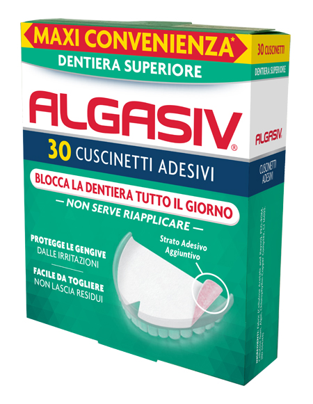 ALGASIV ADESIVO PER PROTESI DENTARIA SUPERIORE 30 PEZZI - Farmacia Sant Anna SAS del Dott. Mariani Federigo
