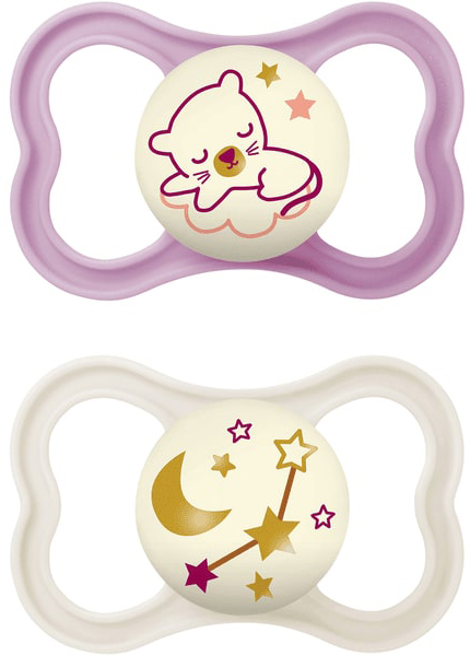 MAM AIR NIGHT SUCCHIETTO 6+ MESI SILICONE FEMMINA 2 PEZZI - Farmacia Sant Anna SAS del Dott. Mariani Federigo