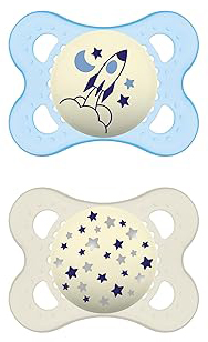 MAM SUCCHIETTO ORIGINAL NIGHT 2-6 MESI SILICONE MASCHIO 2 PEZZI - Farmacia Sant Anna SAS del Dott. Mariani Federigo