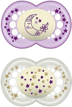 MAM SUCCHIETTO ORIGINAL NIGHT 6+ MESI SILICONE FEMMINA 2 PEZZI - Farmacia Sant Anna SAS del Dott. Mariani Federigo