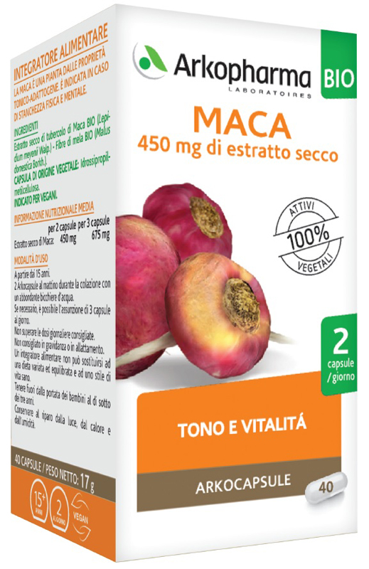 ARKO CAPSULE MACA BIO 40 CAPSULE - Farmacia Sant Anna SAS del Dott. Mariani Federigo