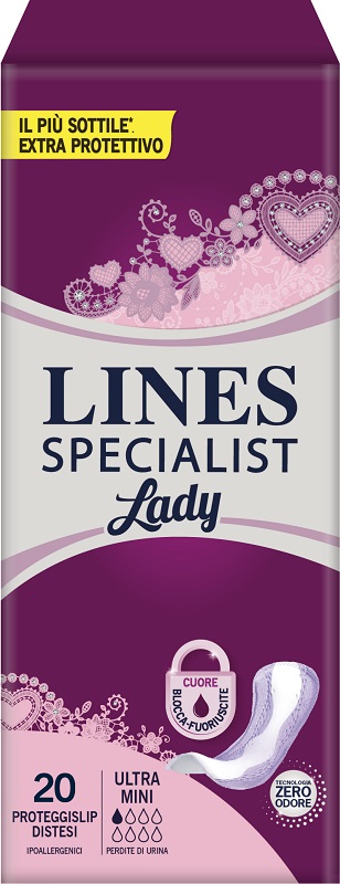 PANNOLONE SAGOMATO LINES SPECIALIST ULTRAMINI 20 PEZZI - Farmacia Sant Anna SAS del Dott. Mariani Federigo