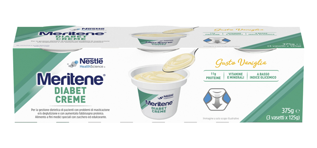 MERITENE DIABET CREME VANIGLIA 3 X 125 G - Farmacia Sant Anna SAS del Dott. Mariani Federigo