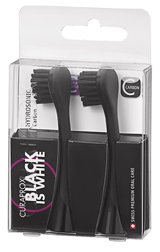 CURAPROX TESTINE RICAMBIO BLACK IS WHITE HYDROSONIC DUO PACK BLACK 2 PEZZI - Farmacia Sant Anna SAS del Dott. Mariani Federigo