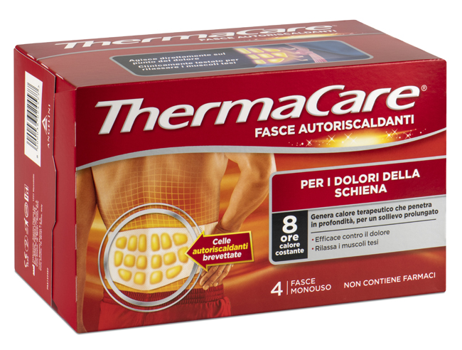 FASCIA AUTORISCALDANTE A CALORE TERAPEUTICO THERMACARE SCHIENA 4 PEZZI - Farmacia Sant Anna SAS del Dott. Mariani Federigo
