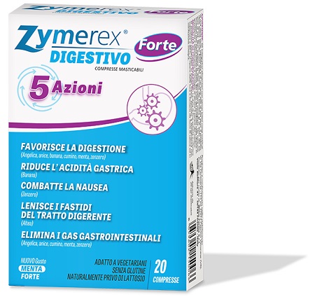 ZYMEREX DIGESTIVO FORTE 5 AZIONI 20 COMPRESSE MASTICABILI - Farmacia Sant Anna SAS del Dott. Mariani Federigo