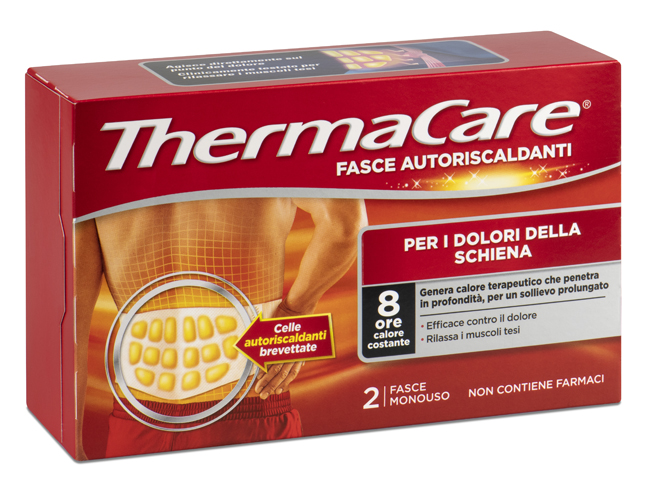 FASCIA AUTORISCALDANTE A CALORE TERAPEUTICO THERMACARE SCHIENA 2 PEZZI - Farmacia Sant Anna SAS del Dott. Mariani Federigo