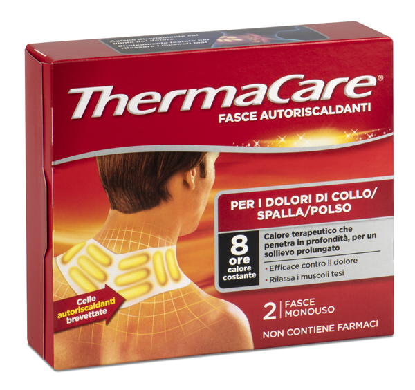 FASCE AUTORISCALDANTI A CALORE TERAPEUTICO THERMACARE COLLO/SPALLA/POLSO 2 PEZZI - Farmacia Sant Anna SAS del Dott. Mariani Federigo
