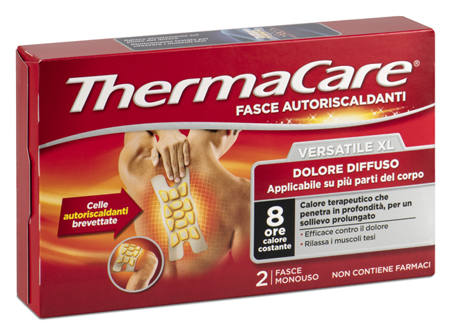 FASCIA AUTORISCALDANTE VERSATILE THERMACARE XL 2 PEZZI - Farmacia Sant Anna SAS del Dott. Mariani Federigo