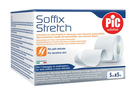 CEROTTO IN ROTOLO PIC SOFFIX STRETCH TESSUTO NON TESSUTO ESTENDIBILE 5X500 CM 1 PEZZO - Farmacia Sant Anna SAS del Dott. Mariani Federigo