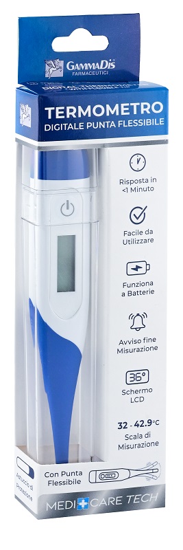 TERMOMETRO DIGITALE PUNTA FLESSIBILE CON CUSTODIA PROTETTIVA MEDICARE - Farmacia Sant Anna SAS del Dott. Mariani Federigo
