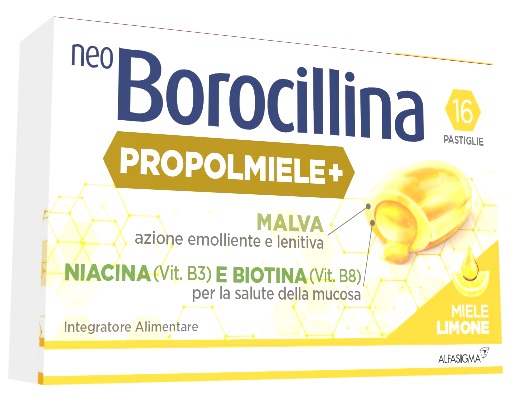 NEOBOROCILLINA PROPOLMIELE+ MIELE/LIMONE 16 PASTIGLIE - Farmacia Sant Anna SAS del Dott. Mariani Federigo