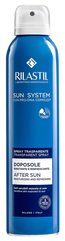 RILASTIL SUN SYSTEM DOPOSOLE SPRAY TRASPARENTE DOPOSOLE IDRATANTE E RINFRESCANTE 200 ML - Farmacia Sant Anna SAS del Dott. Mariani Federigo